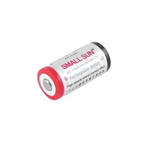 Аккумулятор 16340, Small Sun, 800mAh Li-Ion 3,7В, 2,1А, RCR123A id_2582 фото