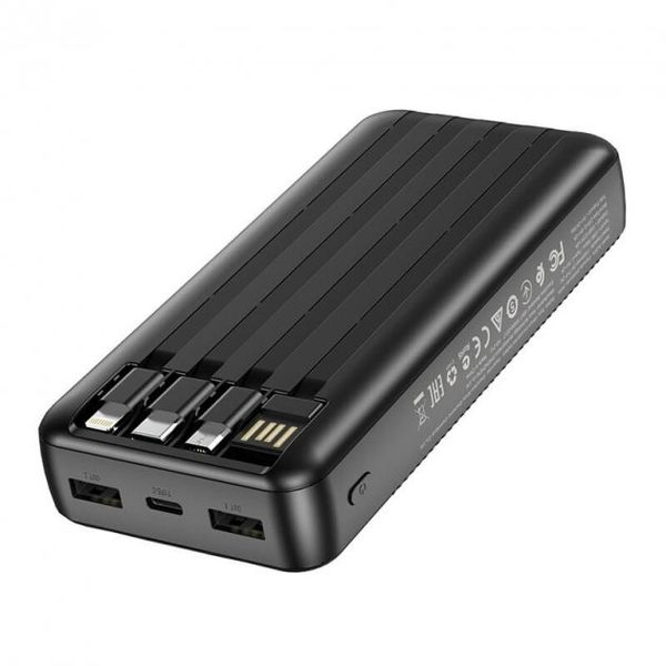 Power Bank Внешний аккумулятор Borofone BJ20A 20000mAh 2USB, Type-C, с кабелями id_2382 фото