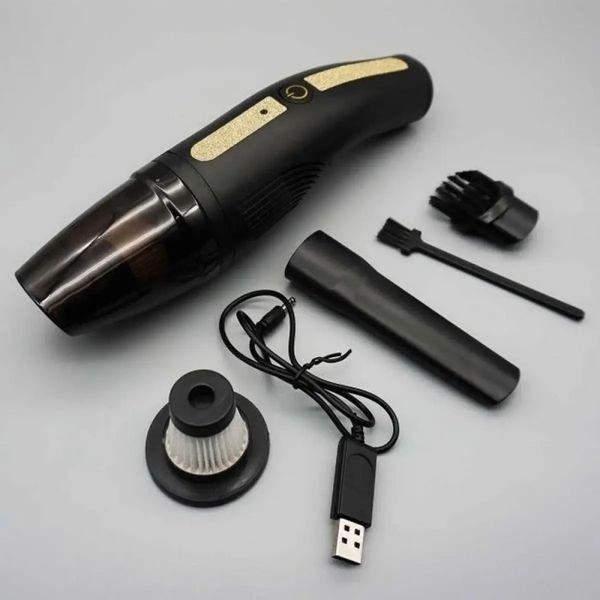 Портативный вакуумный пылесос для авто и дома от аккумулятора Vacuum Cleaner YH05 USB id_2484 фото