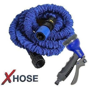 Шланг поливочный X-Hose растягивающийся до 30 м + распылитель, садовый полив, поливочный для сада 1162342363 фото