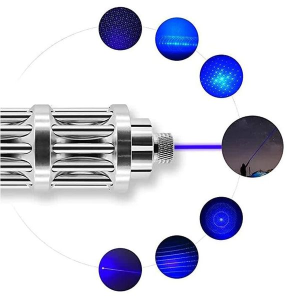 Мощнейшая лазерная указка / мощный синий лазер Laser B019 (B017) 50000mW 450nm 10000m встроенный аккумулятор id_2539 фото