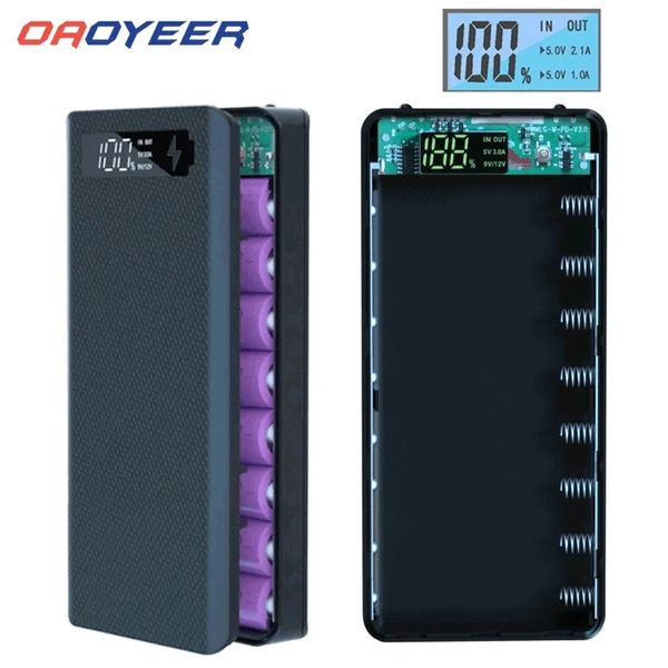 Корпус коробка Power Bank Case DIY M8, 8 x 18650 LCD 2xUSB, 1xTYPE-C, 2xLED id_2365 фото