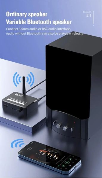 ЦАП HiFi, цифровой аналоговый конвертер Toslink, Bluetooth приёмник, SPDIF, USB в 2.0 RCA, 3.5mm AUX id_2788 фото