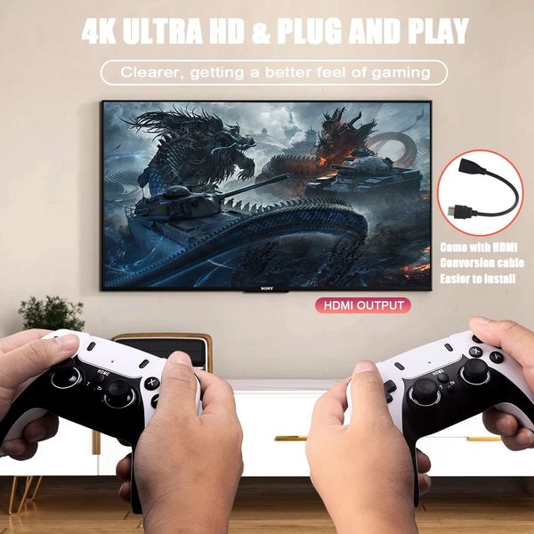 Портативна игровая консоль приставка GAME STICK BOX 64gb 4K TV M8PLUS 20000 игр, два беспроводных джойстика id_3059 фото