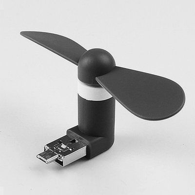 Портативний Вентилятор Micro USB USB Golf f1 Чорний 702828174 фото