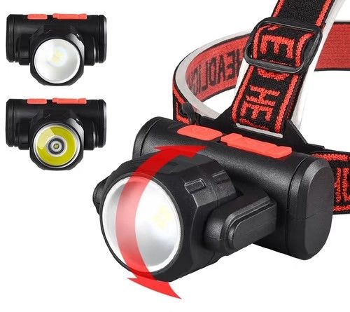 Фонарь налобный BL-2001, 1XPE LED+ 6SMD ЗУ micro USB 1705015388 фото