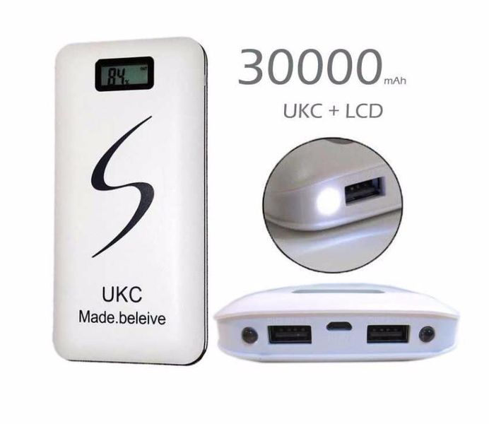 Power Bank 30000mAh UKC 2 USB + фонарик | Повербанк | Внешний аккумулятор | Портативная зарядка 424140347 фото