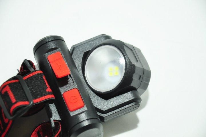 Фонарь налобный BL-2001, 1XPE LED+ 6SMD ЗУ micro USB 1705015388 фото