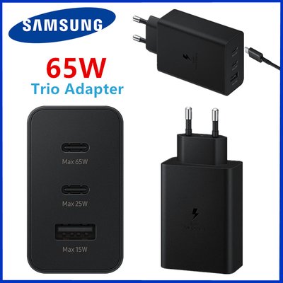 Сетевое зарядное устройство Samsung 65W Trio 2USB-C + USB + кабель Type-C id_3073 фото