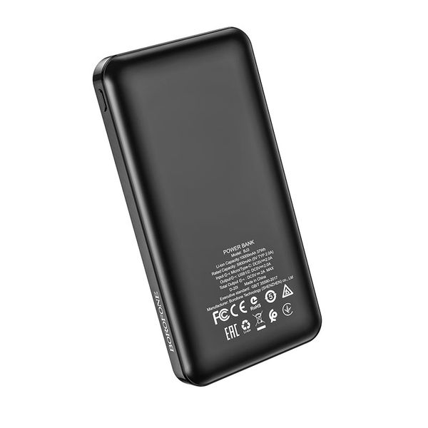 Power Bank Внешний аккумулятор Borofone BJ3 Minimalist 10000mAh 2USB 2A Type-C/Micro Led id_2384 фото