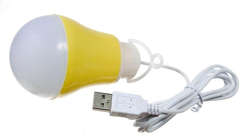 USB лампочка фонарь RingstAR 5W, светодиодная LED лампа от USB с кабелем 1м (холодный свет) id_2443 фото