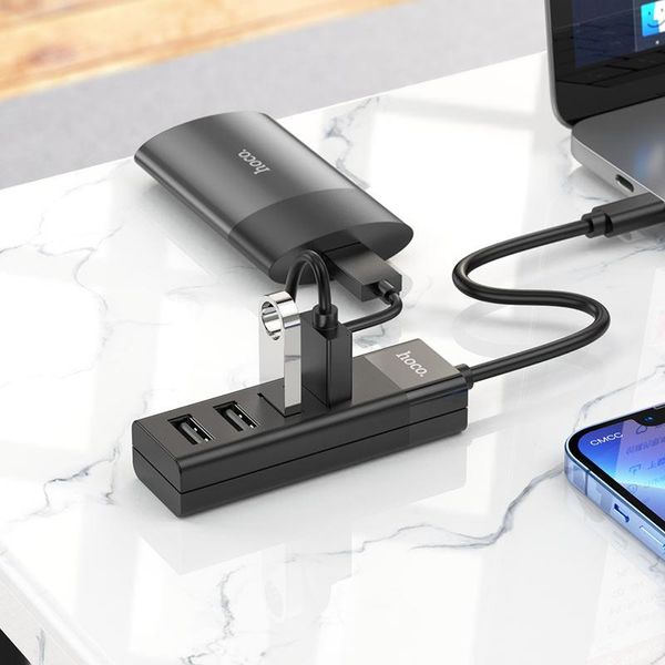 Type-C хаб 4-в-1 “HB25 Easy mix” Type-C на USB3.0+USB2.0*3USB HUB поддержка накопителя до 1Tb 1705991659 фото