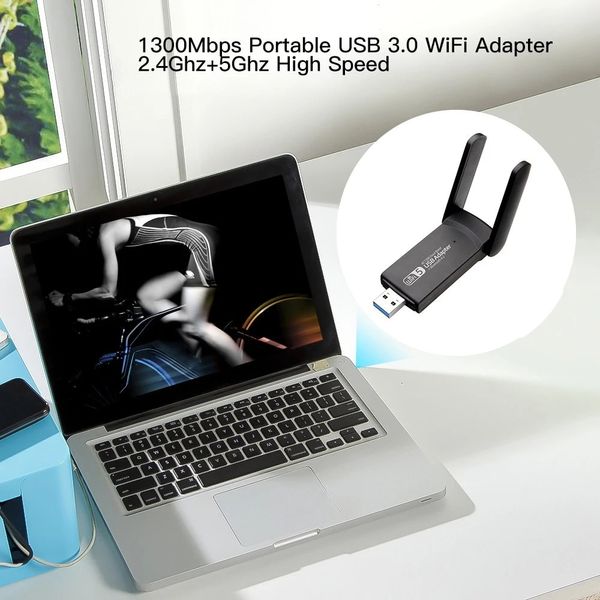 USB 3.0 WiFi адаптер 1300Mbps 2.4GHz/5GHz Adapter Dual Band id_2603 фото