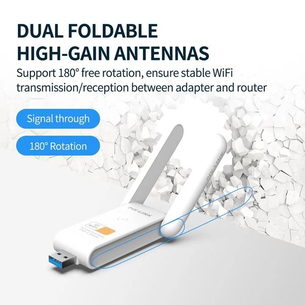 USB 3.0 WiFi адаптер PIX-LINK 1200 Mbps 2.4GHz/5GHz Adapter Dual Band id_2646 фото