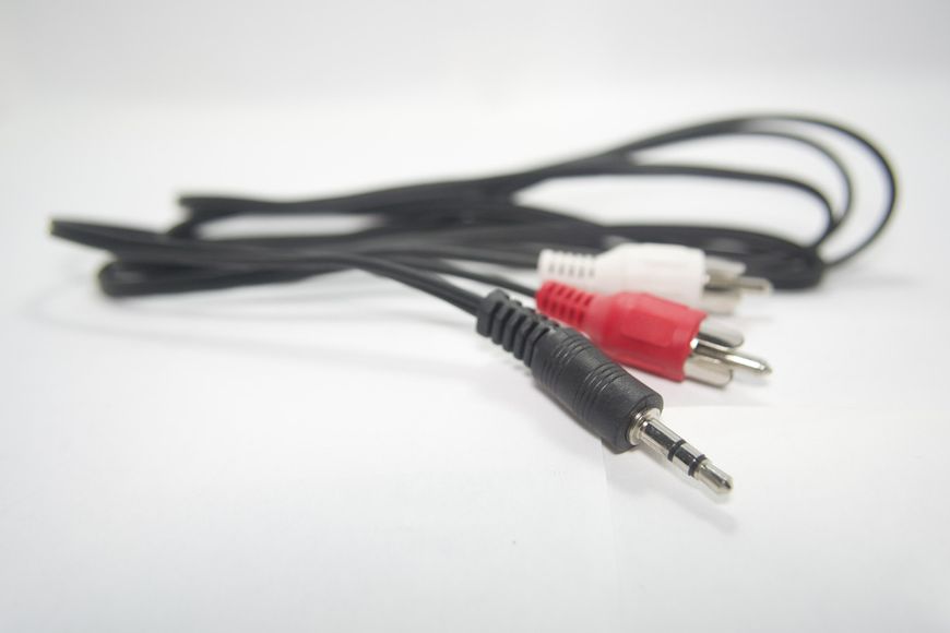 Кабель 2RCA-3.5mm 1.5m, Шнур 2r-3.5mm, Кабель-переходник аудио стерео, Шнур для подключения звука разъем "тюльпан" 566065060 фото