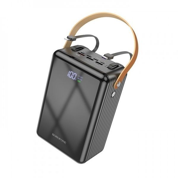 PowerBank 80000мАч BOROFONE швидка зарядка (22,5Вт) з ліхтариком + 2 перехідники, 3USB id_3464 фото