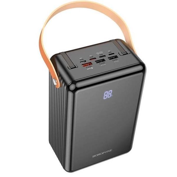 PowerBank 80000мАч BOROFONE швидка зарядка (22,5Вт) з ліхтариком + 2 перехідники, 3USB id_3464 фото