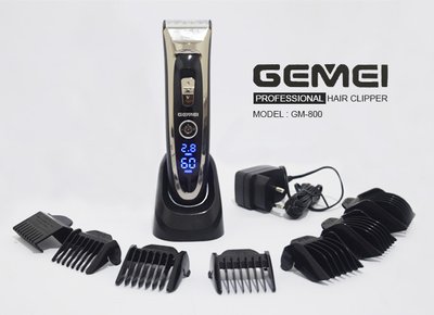 Профессиональная керамическая машинка для стрижки Gemei GM 800 (GEEMY) аккумулятор, led дисплей 609965793 фото