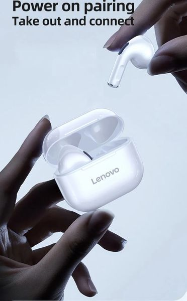 Наушники TWS Lenovo LP40 Earphones Wireless Bluetooth 5.0 ORIGINAL White id_2530 фото