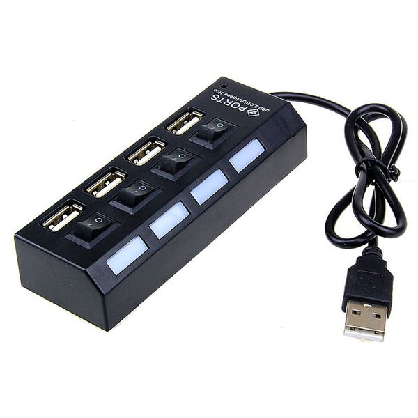 USB HUB, хаб, удлинитель, концентратор 4 порта + подсветка 614689951 фото