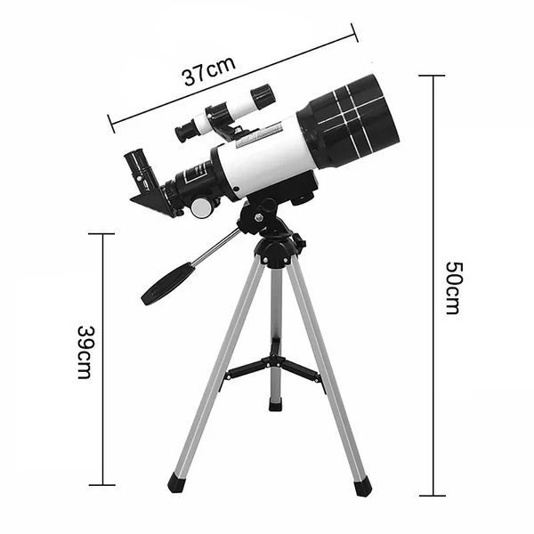 Астрономический телескоп AZM70300 с штативом, монокуляр подзорная труба 150X 7923 фото