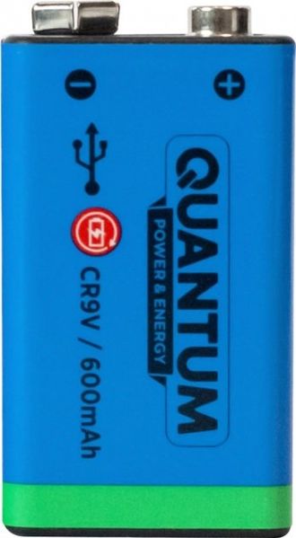 Аккумулятор литий-ионный Quantum USB Li-ion CR9V, 600mAh в кейсе, 1 шт id_2762 фото