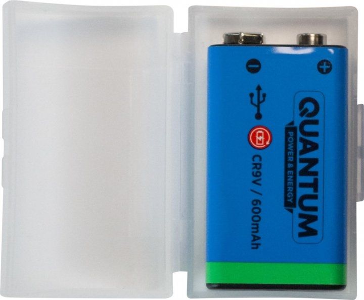 Аккумулятор литий-ионный Quantum USB Li-ion CR9V, 600mAh в кейсе, 1 шт id_2762 фото