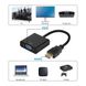 Конвертер HDMI to VGA с аудио, HDMI (папа) на VGA(мама) 10cm Black с звуком 1063923730 фото 1