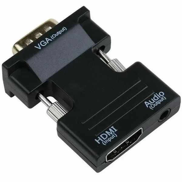 Конвертер HDMI to VGA с аудио, с HDMI на VGA OUT Black с звуком 1609728801 фото