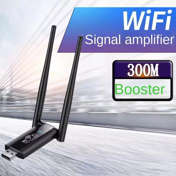 USB WiFi адаптер репитер 300Mbps 2.4GHz 2*3dBi 802.11b/g/n Adapter Repeater 9205 фото