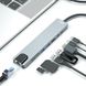 Разветвитель переходник USB-хаб XO HUB003 8-in1 Type-C to 4K HDMI/RJ45/SD/TF /Type-C /USB3.0 /PD id_2662 фото 1