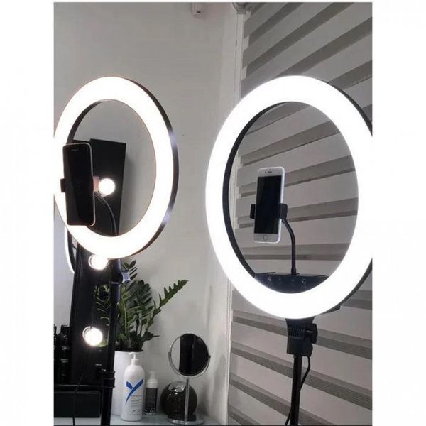 Кольцевая профессиональная LED лампа X-18 ULTRA (45 см 55 Вт.) штатив + крепление телефона + пульт + чехол 14929 фото