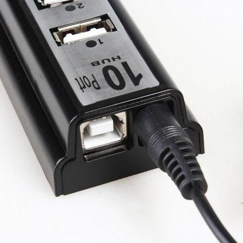 Разветлитель USB HUB 10 PORTS 220V, USB-хаб c блоком питания 881526492 фото