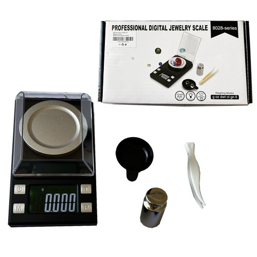 Высокоточные ювелирные весы PROFESSIONAL DIGITAL JEWELRY SCALE 100g/0.001g + гиря 100г + пинцет + чаша id_2706 фото