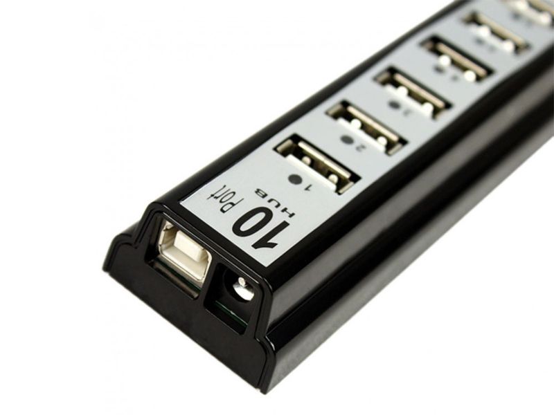 Разветлитель USB HUB 10 PORTS 220V, USB-хаб c блоком питания 881526492 фото