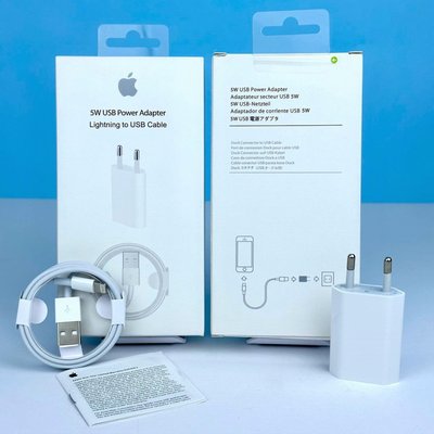 Сетевое зарядное устройство для Apple iPhone 5W USB + кабель USB to Lightning (MD813ZM/A) id_2753 фото