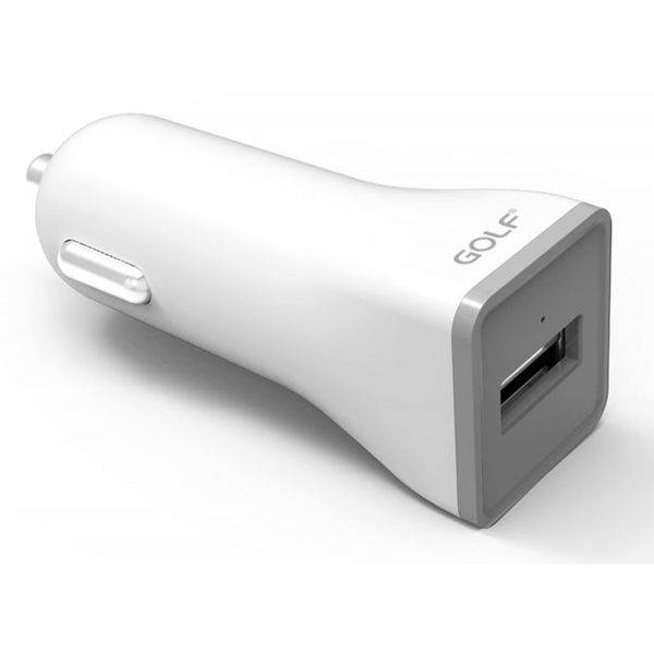 Автомобильное зарядное устройство GOLF GF-C3 Car charger + Lightning cable 1USB 1A White 602057289 фото