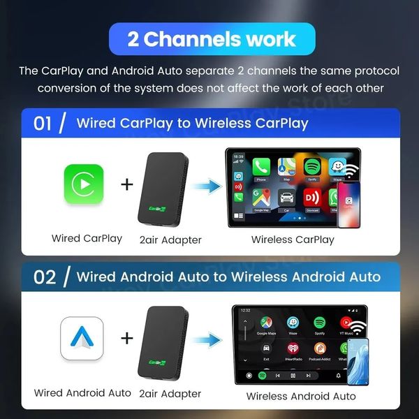 Carlinkit 5.0 2air - Беспроводной адаптер Carplay и Android Auto id_3116 фото