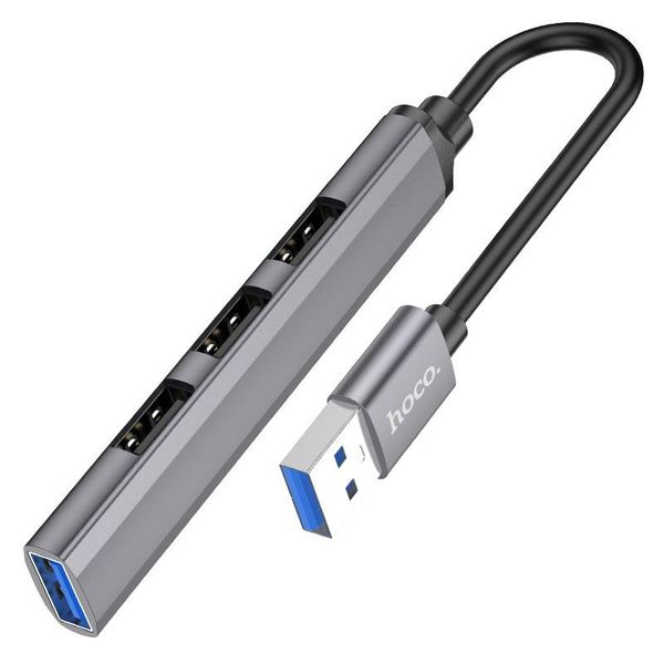 USB-hub 3.0 хаб 4-в-1 поддержка накопителя до 1Tb HOCO HB26 USB to USB 3.0*1+USB 2.0*3 1706024660 фото