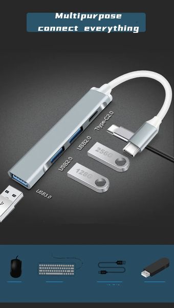 USB-hub Type-C 3.0 хаб 4-в-1 поддержка накопителя до 1Tb Extender SX-37 Type-C to USB 3 порта USB, 1 Type-C id_2503 фото