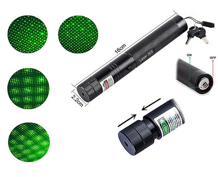 Лазерна указка Green Laser YL-303 до 10000 м, Зелена / Акумуляторний лазер зелени 424633606 фото