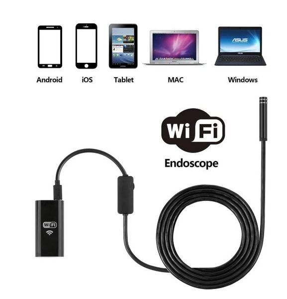 Wi-Fi эндоскоп беспроводной 720p HD, бороскоп с мини-камерой для Android, iOS 5 м подсветка id_3056 фото