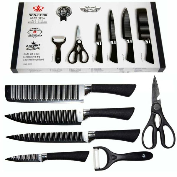 Набор кухонных ножей 6 предметов очень острых KING knife set 972047389 фото