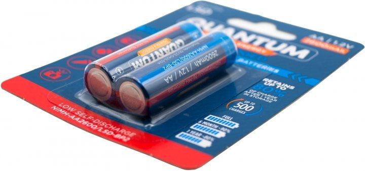 Пальчиковые ААА аккумуляторы Quantum 2600mah NiMH 1.2V с низким саморазрядом LSD (2шт) Набор аккумуляторов id_2761 фото