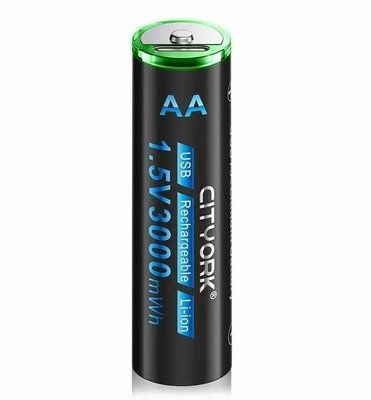 Акумулятор AA Cityork 1.5v 3000mwh USB AA lithium Battery, литий-ионный USB аккумулятор id_2739 фото