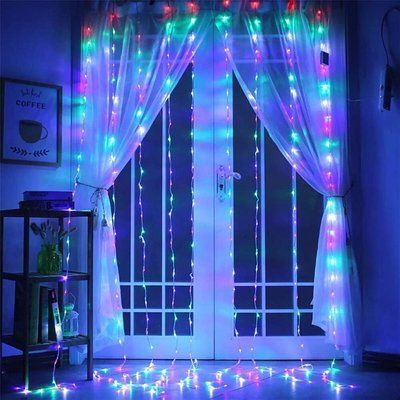 Разноцветная светодиодная гирлянда штора Водопад Мультицветная Xmas LED 3M*3M 480 диодов id_2802 фото