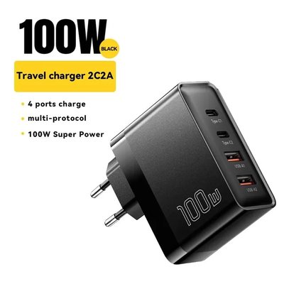 ​Мощное зарядное устройство Essager 100W GaN USB Type-C, QC, PD для iPhone и ноутбуков Macbook, ASUS, Xiaomi, ACER id_2796 фото