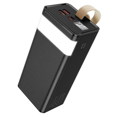 Power bank XO PR 130 40000 mAh PD20W+USB QC 22.5W Повербанк с фонарем | Внешний аккумулятор | Портативная зарядка id_2349 фото