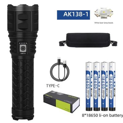 Мощный прожектор фонарь лазер WHITE LASER LED AK138, PM60-TG, 10000м power bank, световая пушка, ЗУ Type-C, zoom id_3124 фото