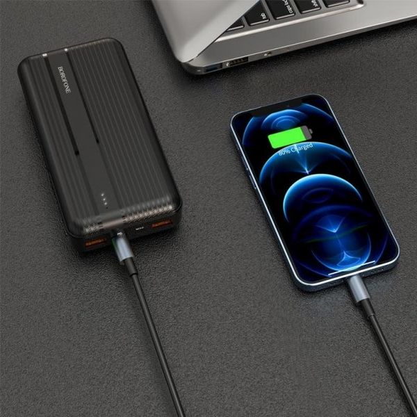 Power Bank Внешний аккумулятор 20000mAh 22.5W с быстрой зарядкой QC, PD BOROFONE BJ9A |2USB/1Type-C, 22.5W, 3A id_2383 фото